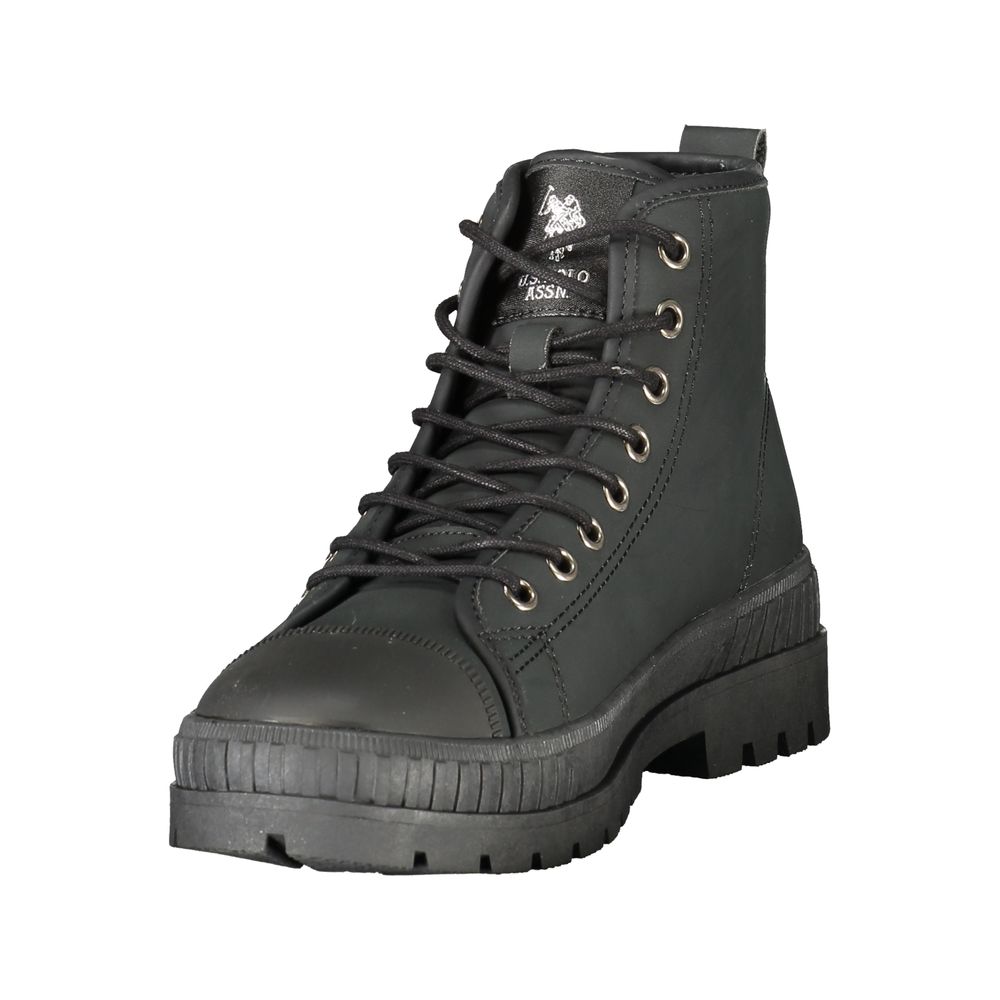 U.S. POLO ASSN. Schwarze Polyester-Stiefeletten