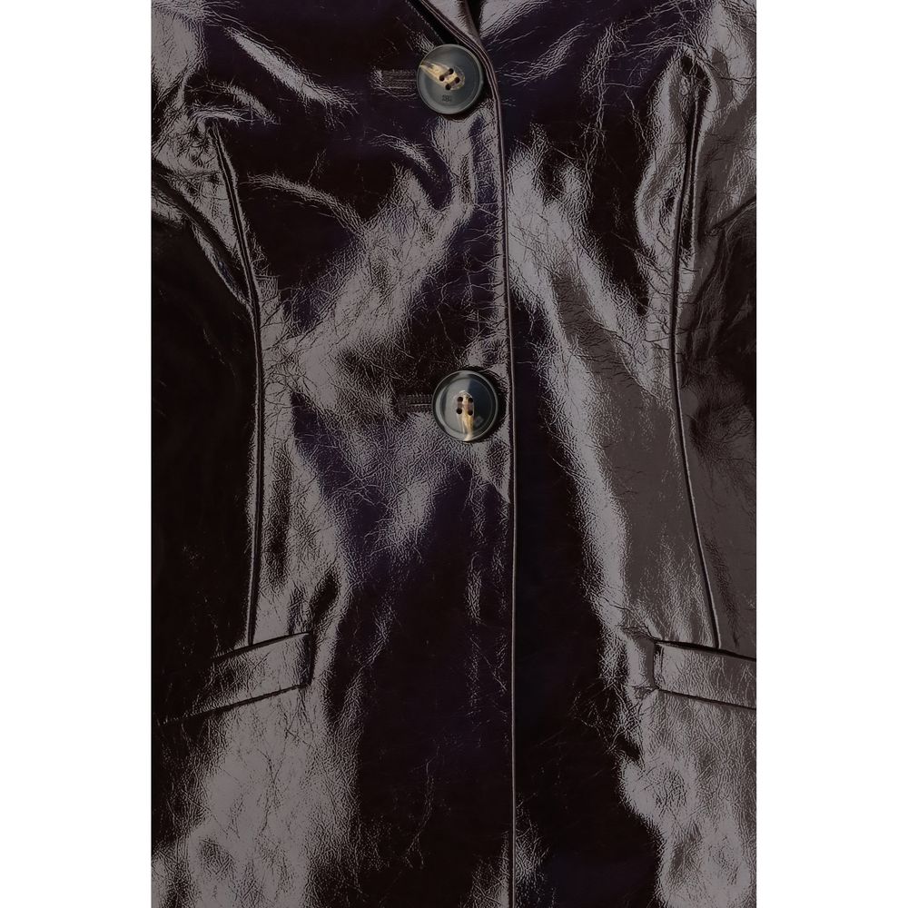 Ganni Lange Jacke aus Polyethylen in Bordeaux
