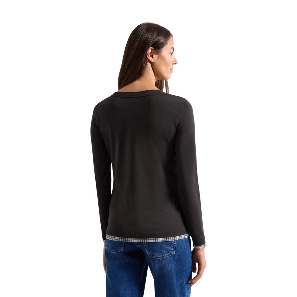 Street One Langarmshirt aus Baumwolle in Braun