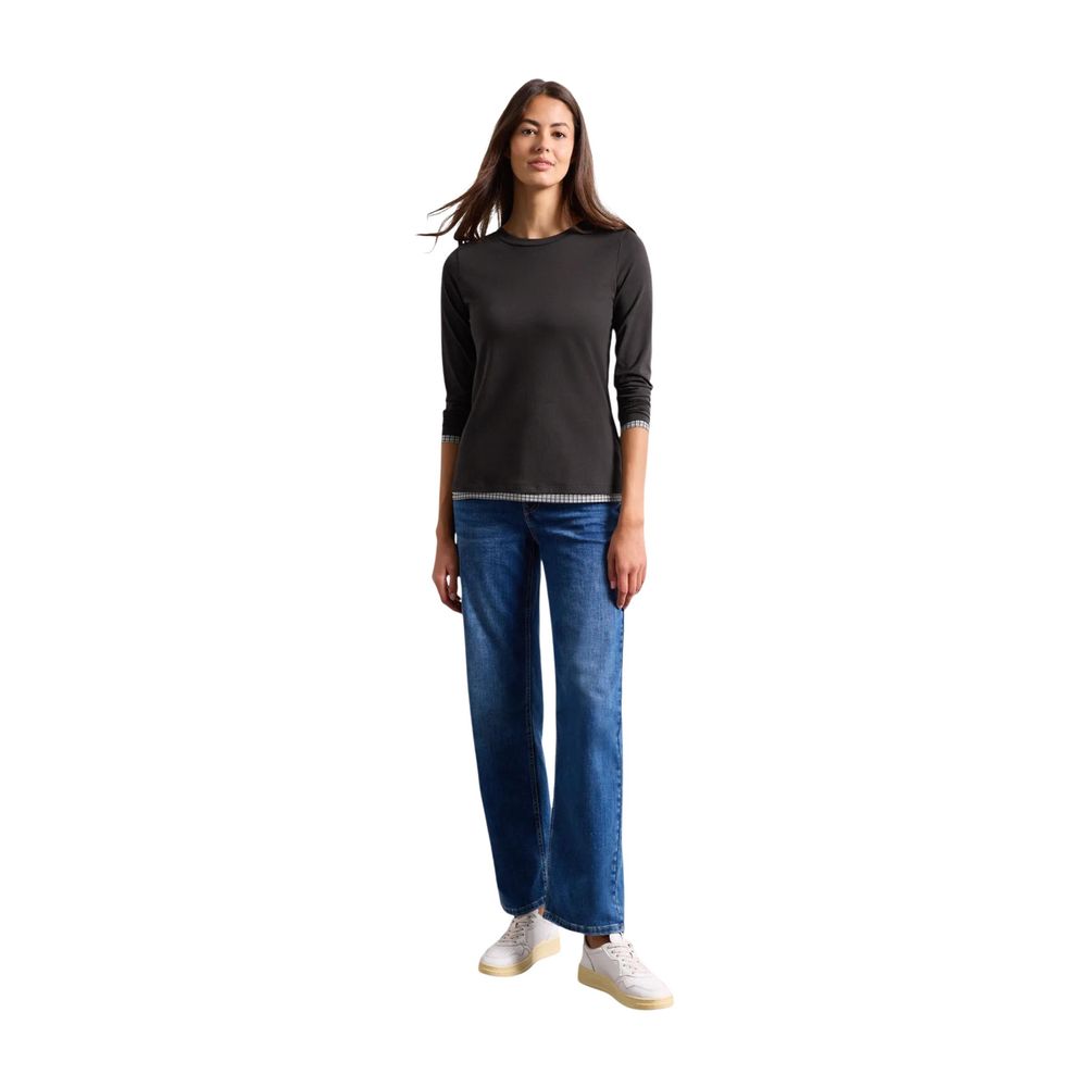 Street One Langarmshirt aus Baumwolle in Braun