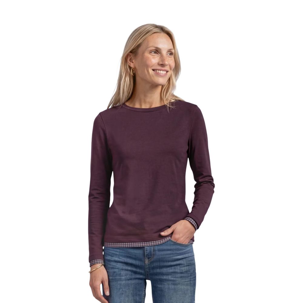 Street One Langarm-Shirt aus Baumwolle in Lila