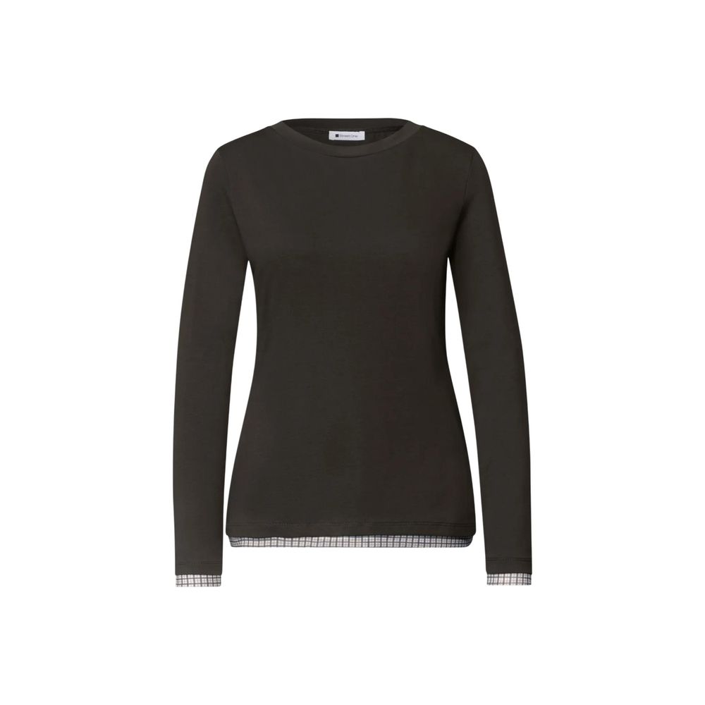 Street One Langarmshirt aus Baumwolle in Braun