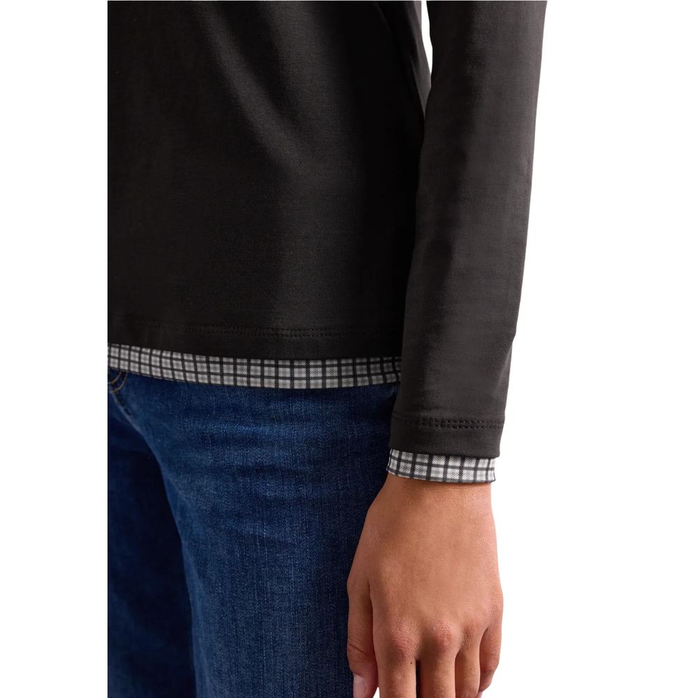 Street One Langarmshirt aus Baumwolle in Braun