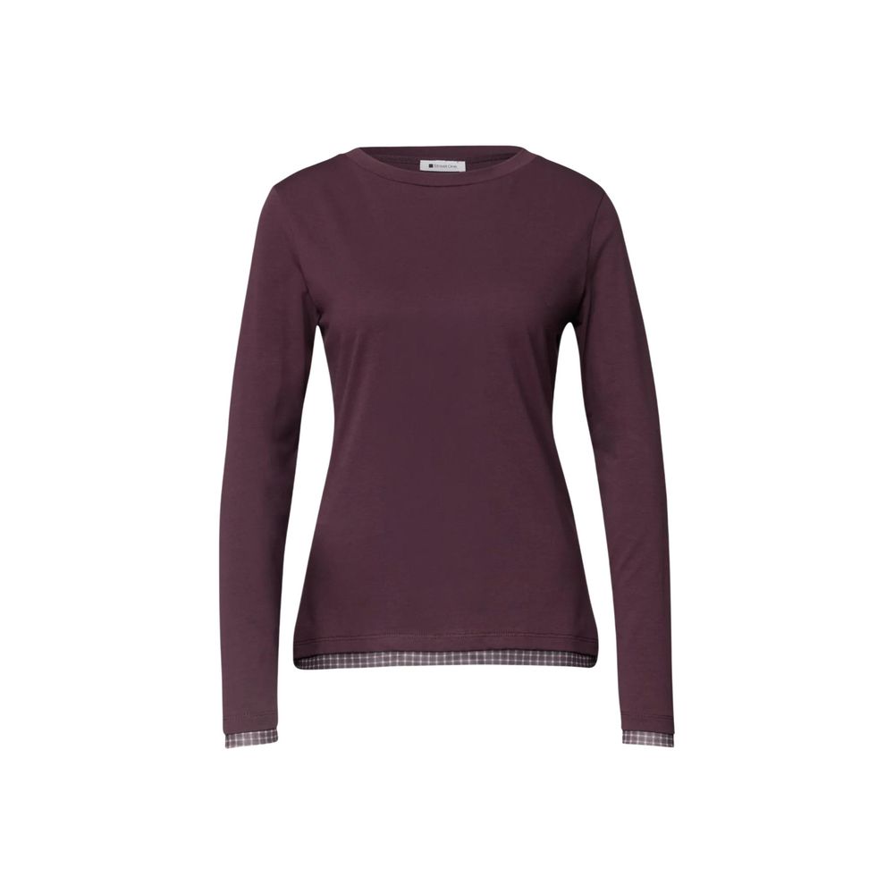 Street One Langarm-Shirt aus Baumwolle in Lila