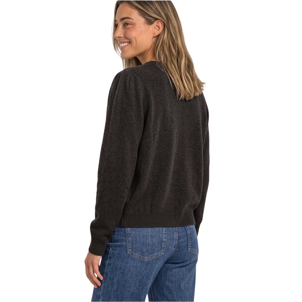 Street One Braune Baumwollstrickjacke