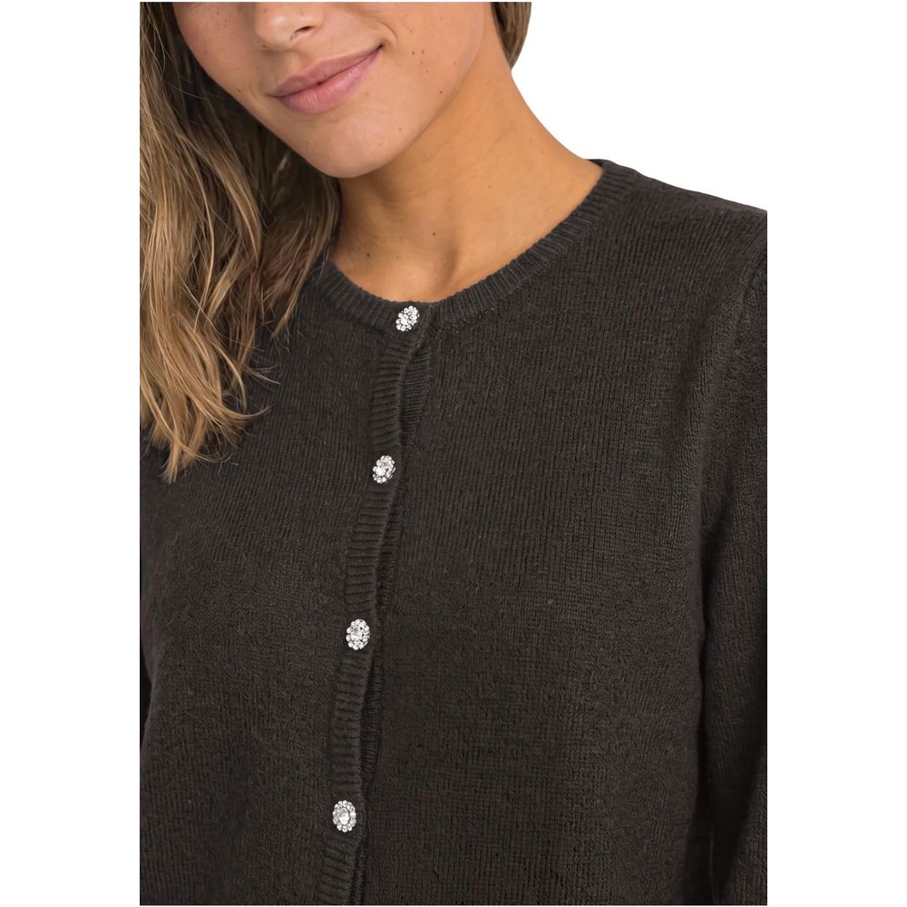 Street One Braune Baumwollstrickjacke