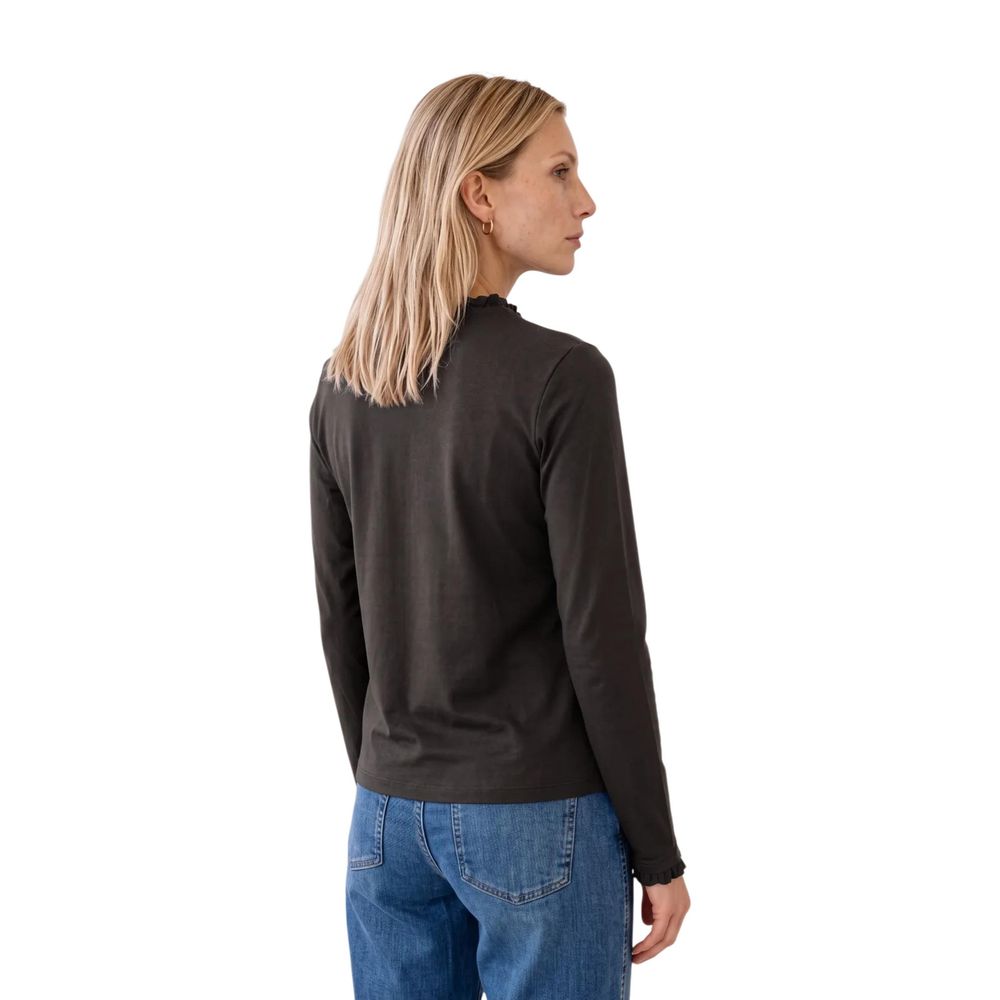 Street One Langarmshirt aus Baumwolle in Braun