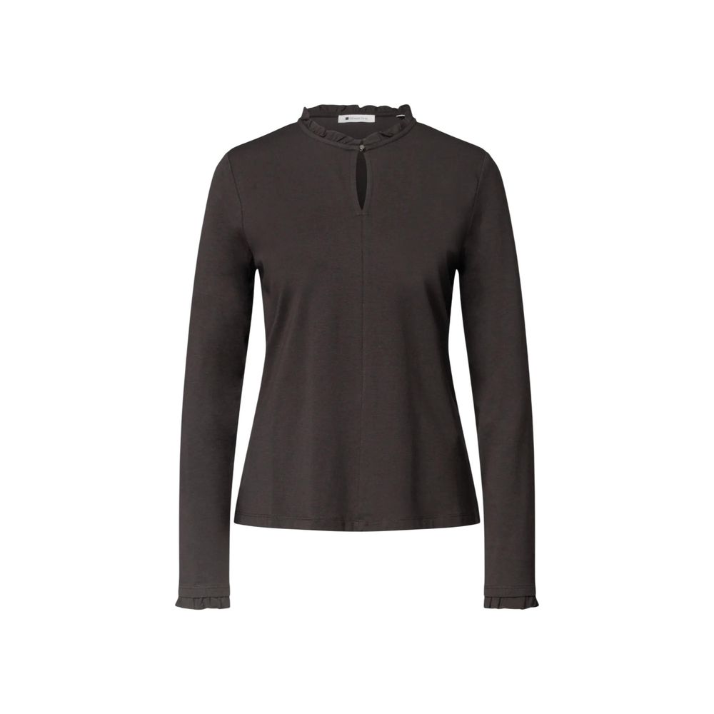 Street One Langarmshirt aus Baumwolle in Braun
