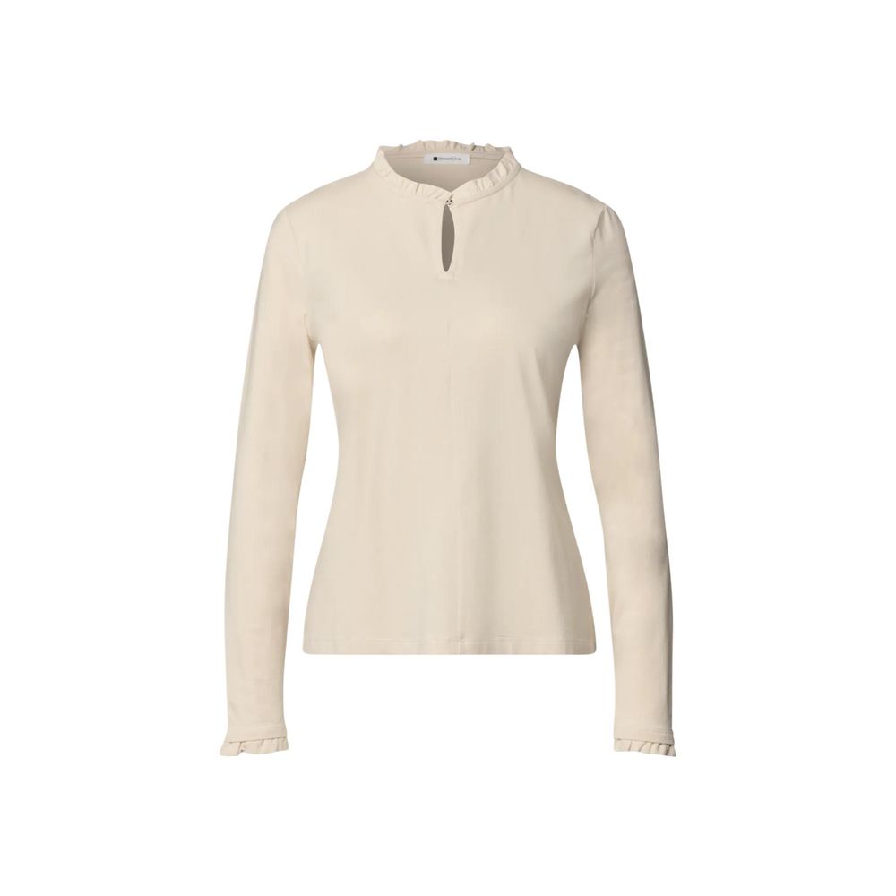 Street One beiges Langarmshirt aus Baumwolle