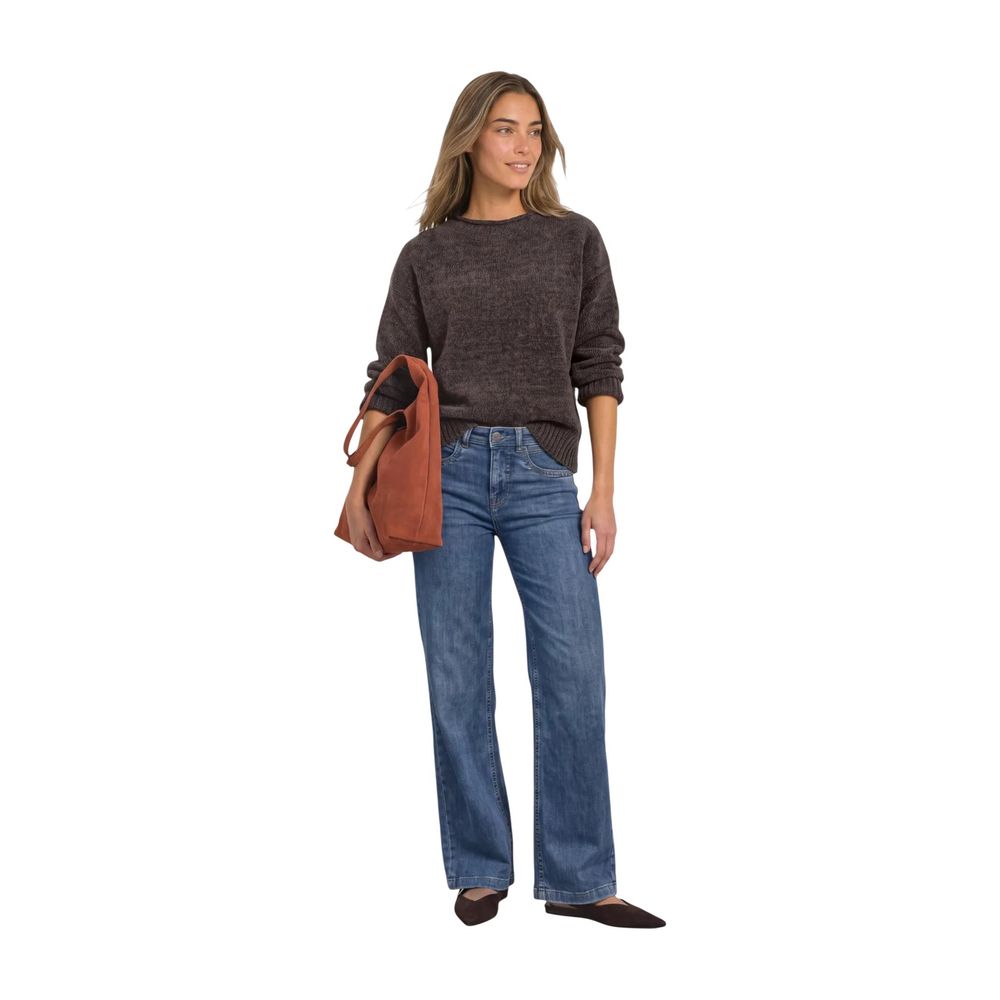 Street One braunes Polyester-Sweatshirt