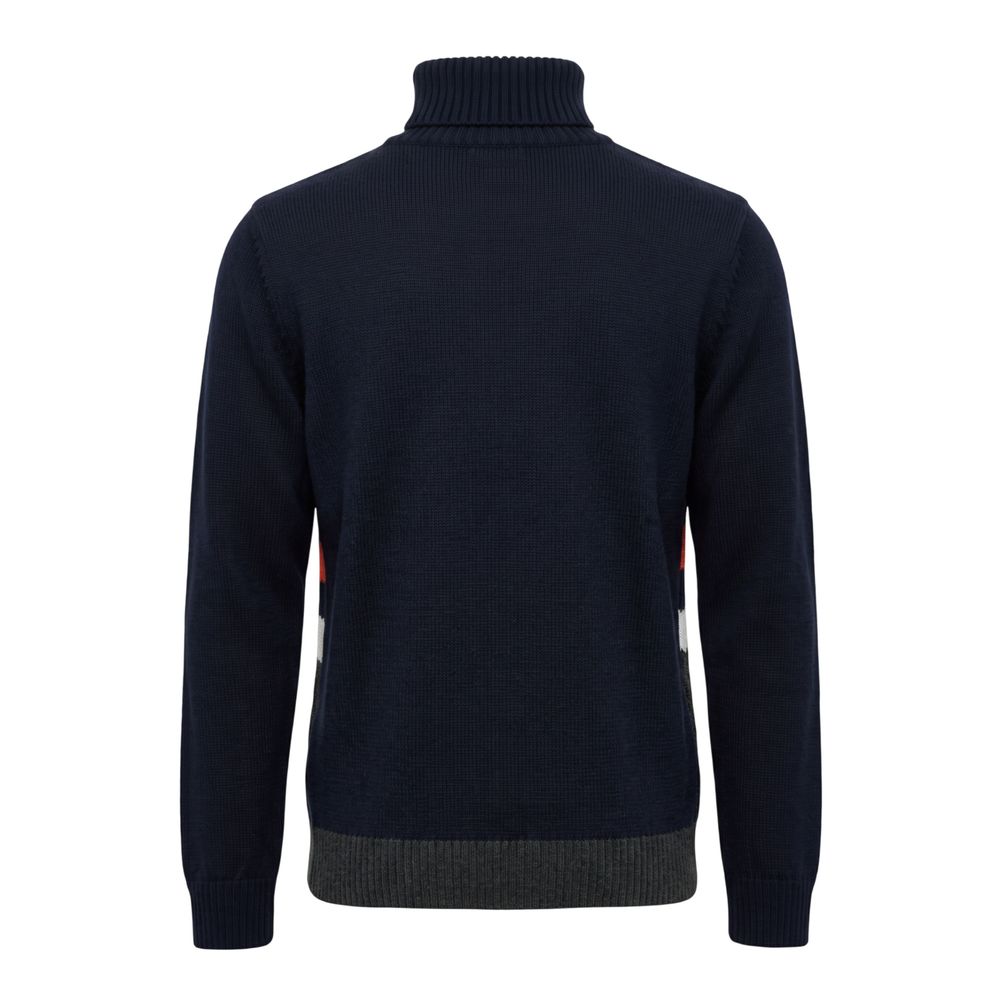 Roberto Pepe Luxus-Herrenpullover aus grüner Wolle