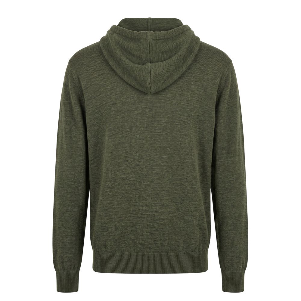 Roberto Pepe Luxus-Herrenpullover aus grüner Wolle