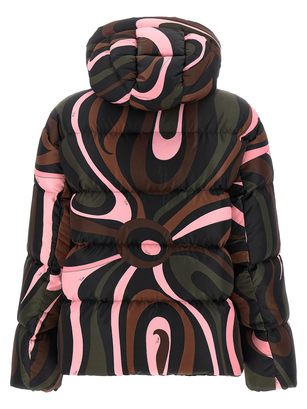 Emilio Pucci Mehrfarbige Polyamid-Jacke in voller Länge