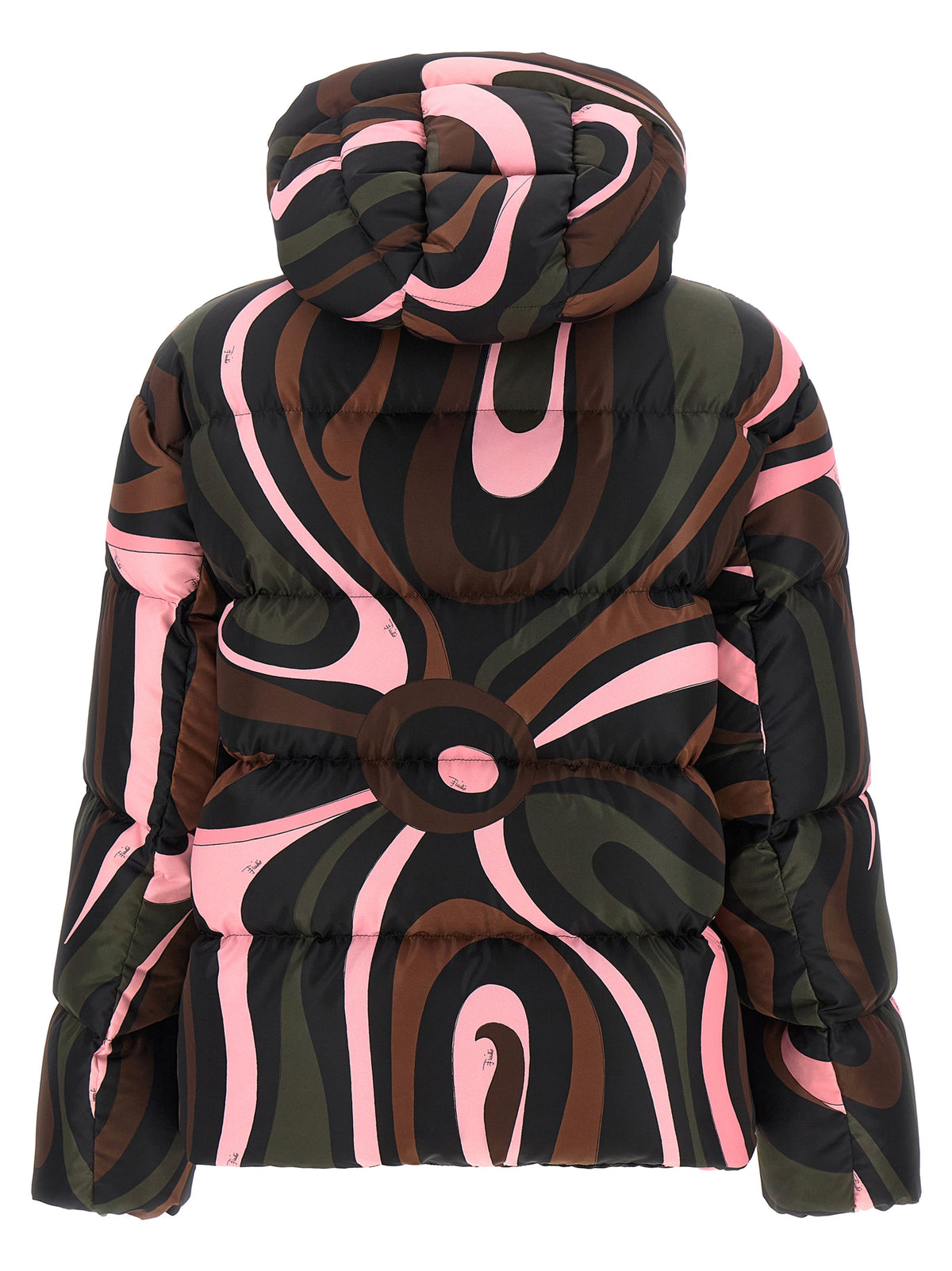 Emilio Pucci Mehrfarbige Polyamid-Jacke in voller Länge