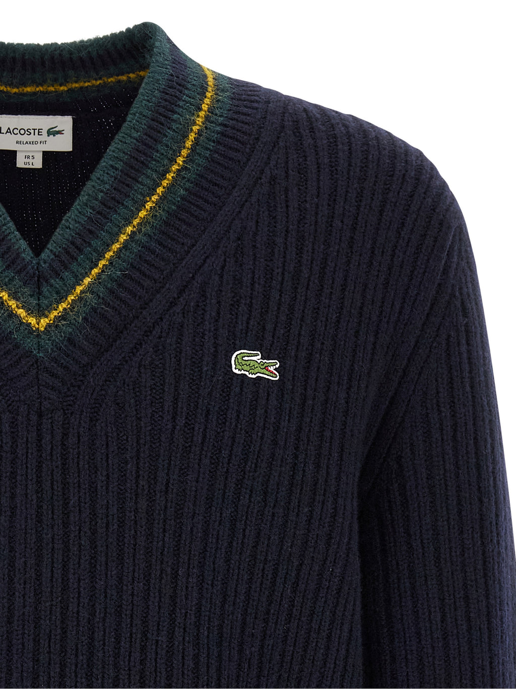 Blauer Wollcardigan von Lacoste