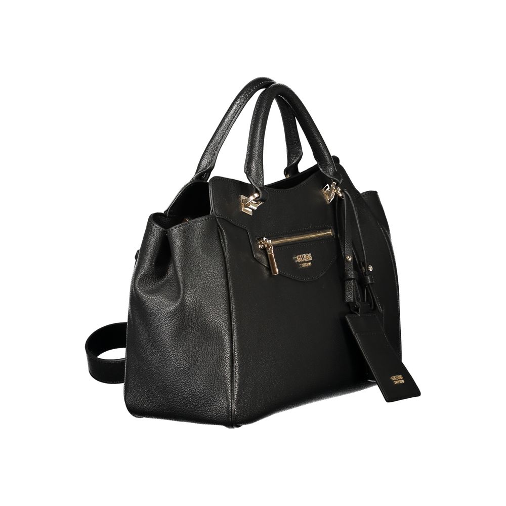 Guess Jeans Schwarze Polyurethan Damentasche