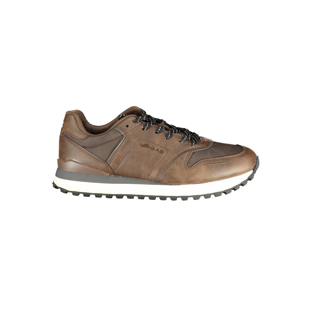 Brauner Herren-Sneaker aus Polyurethan von Gas