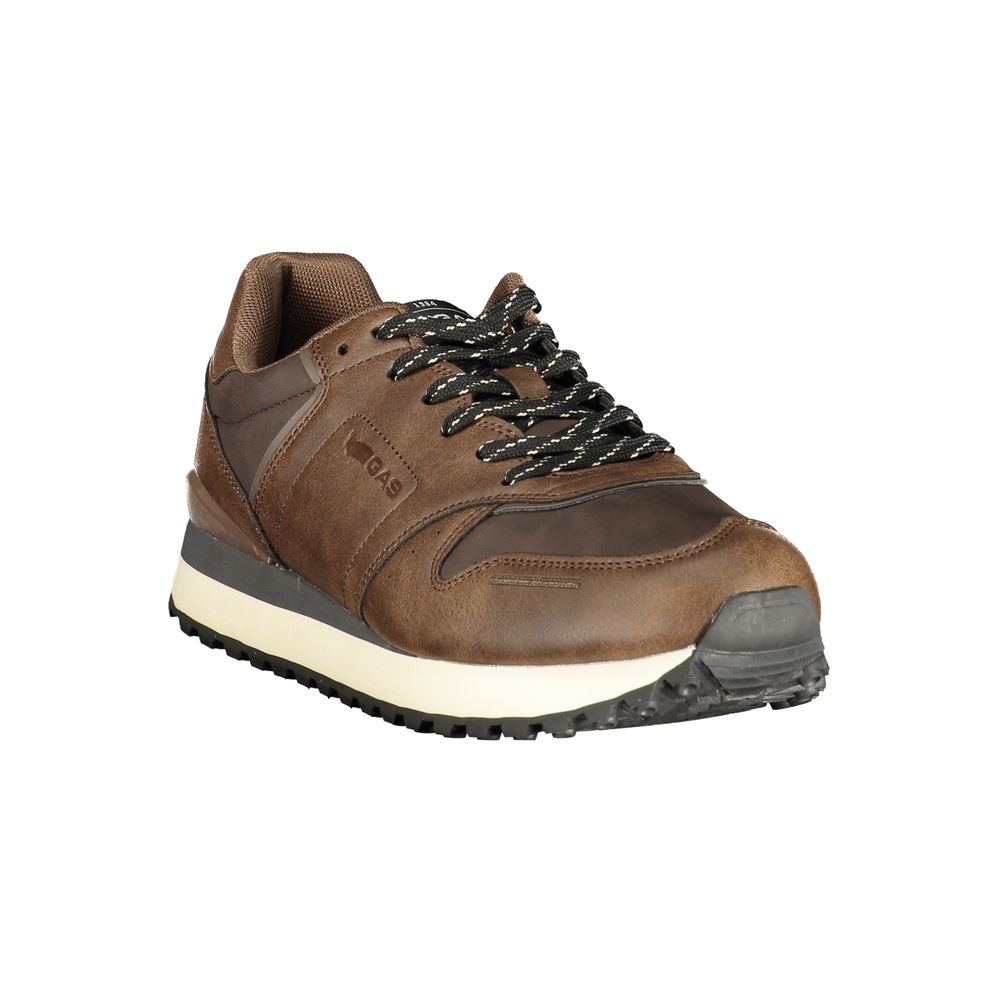 Brauner Herren-Sneaker aus Polyurethan von Gas