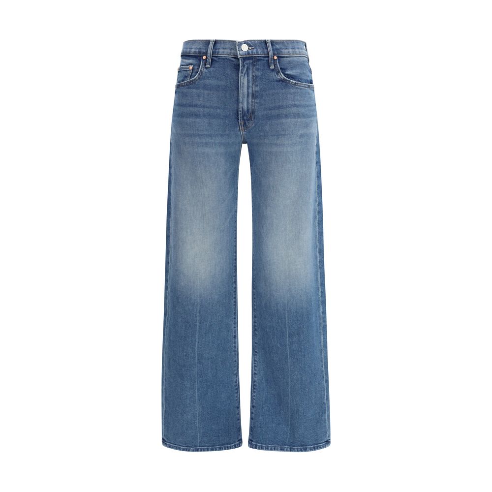 Mother Denim blaue ausgestellte Jeans aus Baumwolle