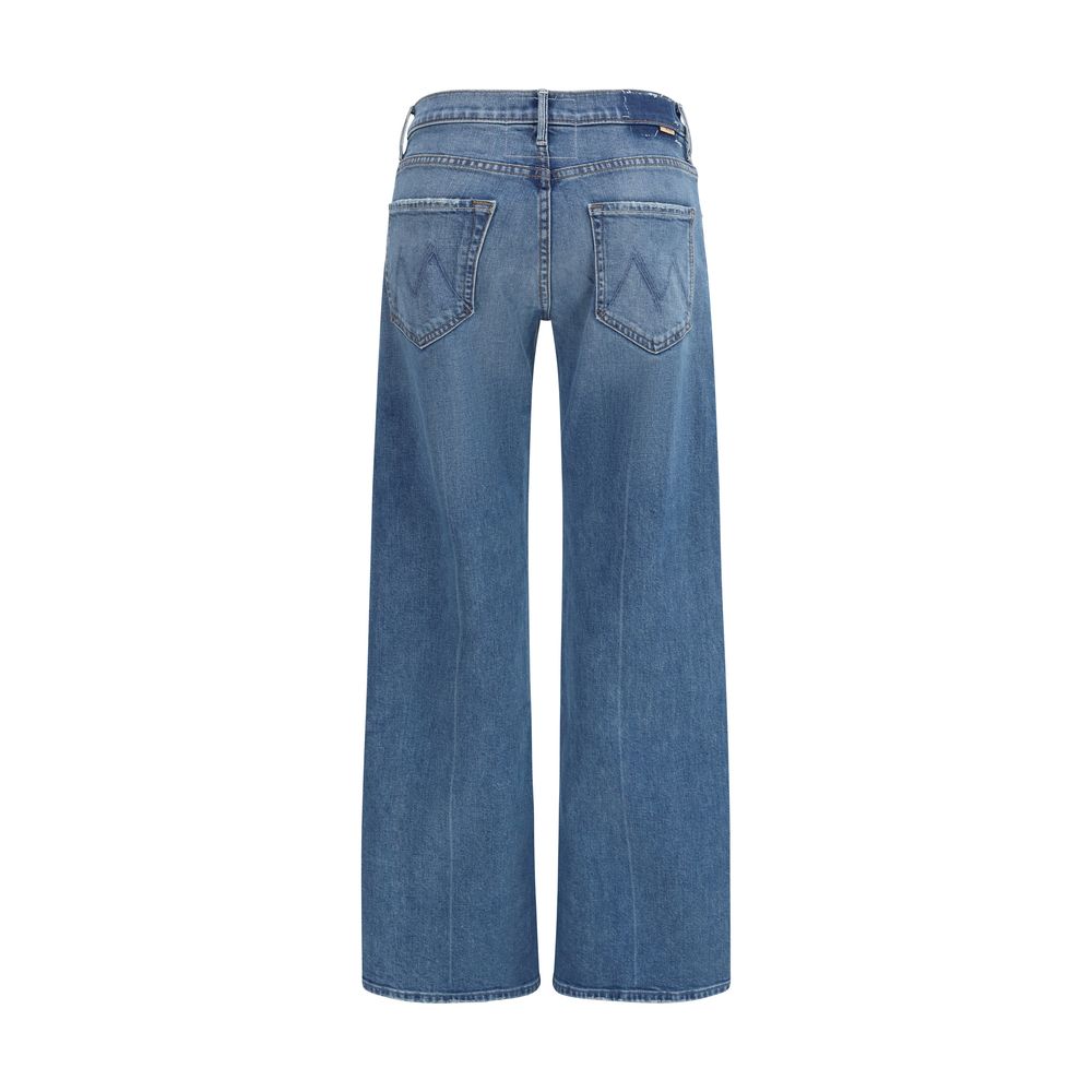 Mother Denim blaue ausgestellte Jeans aus Baumwolle