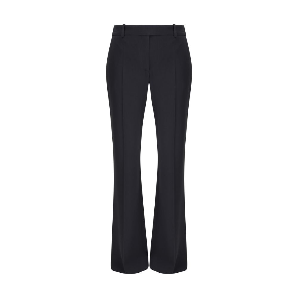 Alexander McQueen Schwarze Ausgestellte Hose aus Acetat