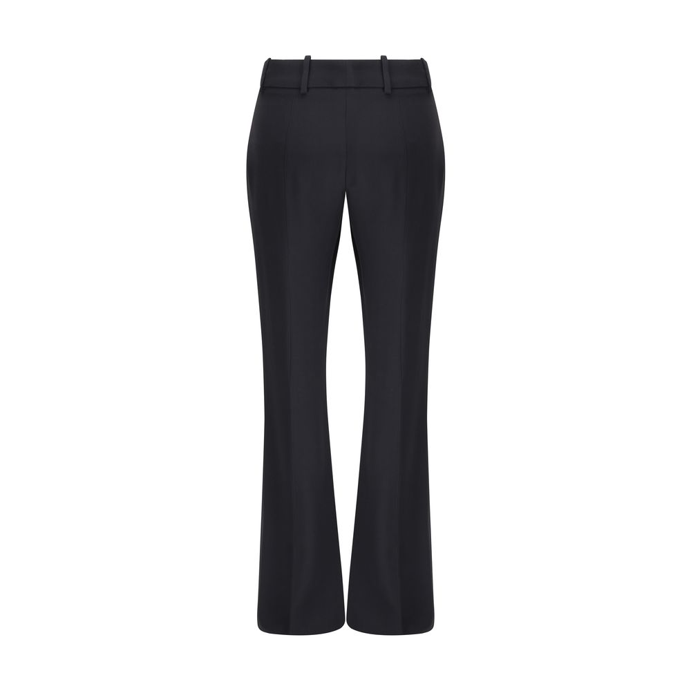 Alexander McQueen Schwarze Ausgestellte Hose aus Acetat