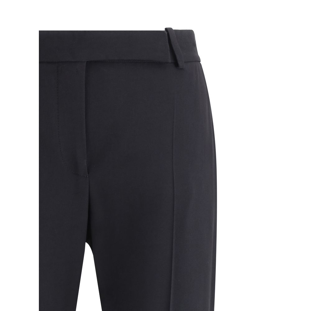 Alexander McQueen Schwarze Ausgestellte Hose aus Acetat