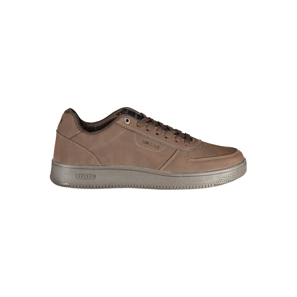 Brauner Polyurethan-Herrensneaker von Gas