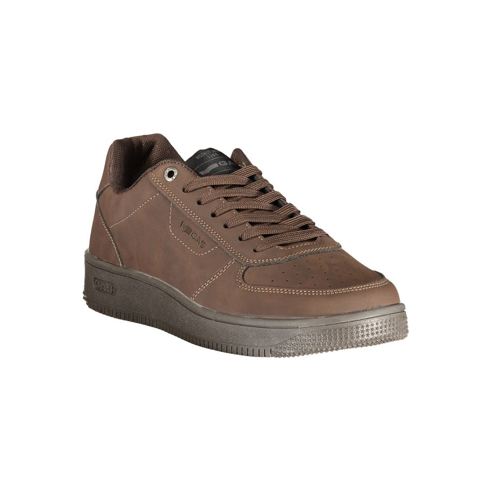 Brauner Polyurethan-Herrensneaker von Gas