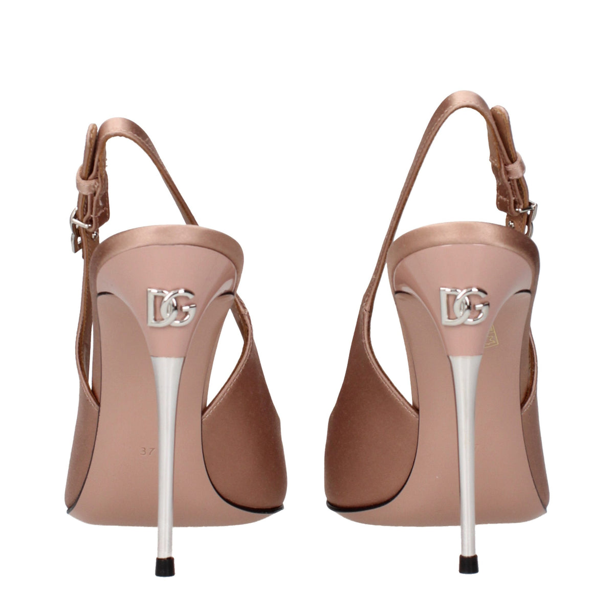 Dolce & Gabbana beige Satin-Pumps mit hohem Absatz