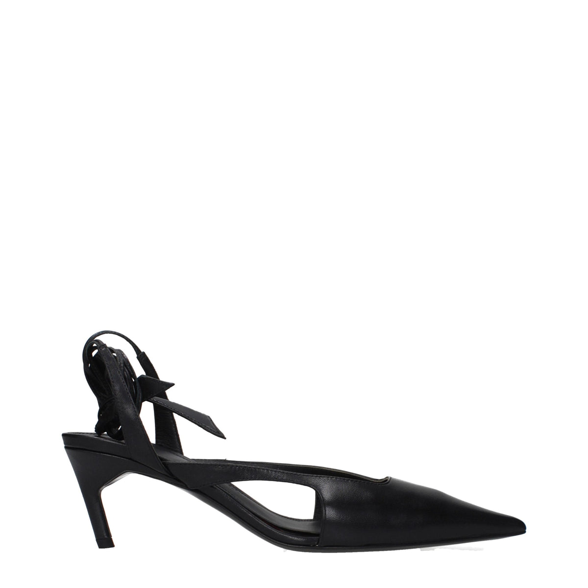 The Attico Schwarze Leder-High-Heel-Pumps