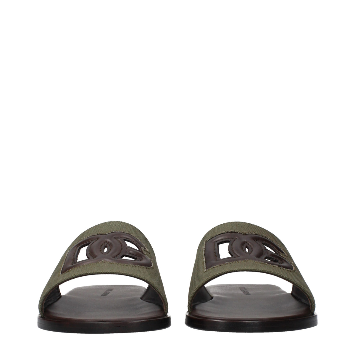 Dolce & Gabbana Grüne Stoff-Slipper