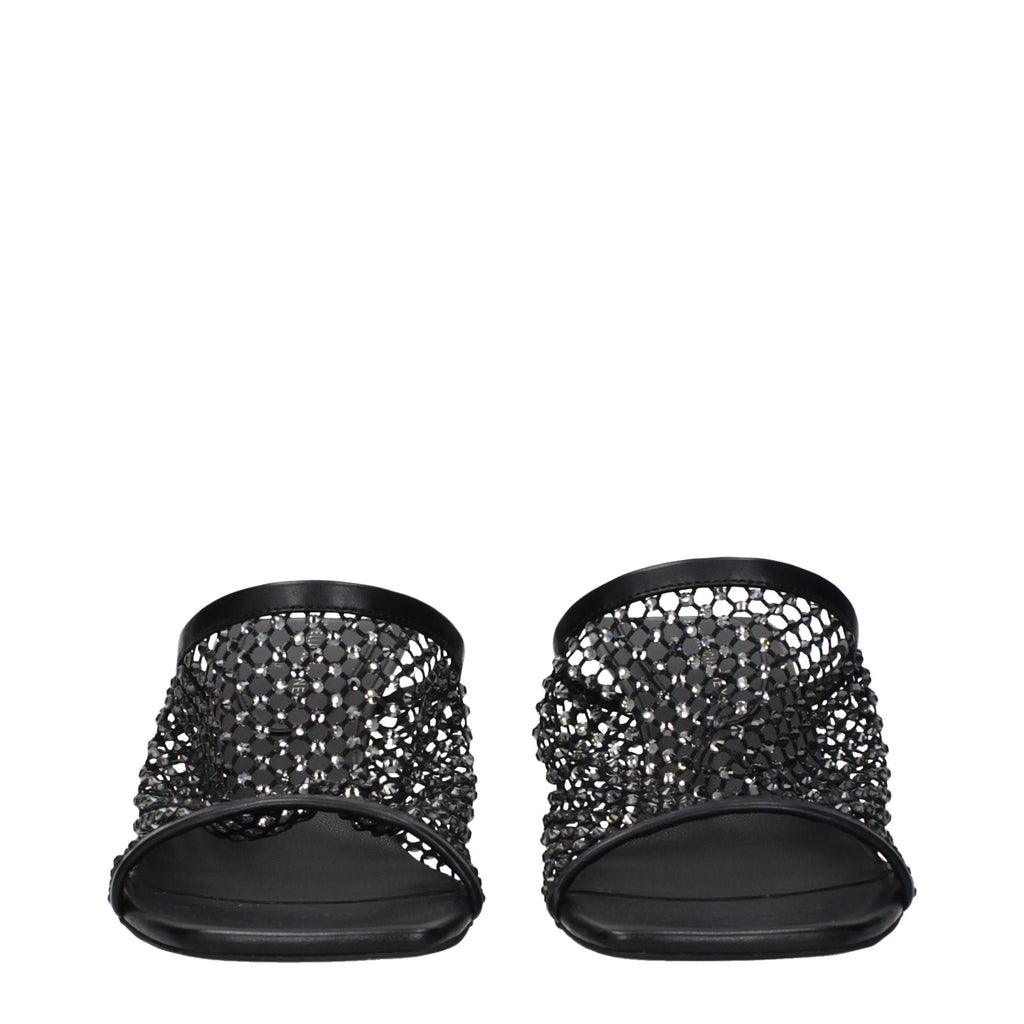 Stella McCartney Sandalen mit Stilettoabsatz aus schwarzem Leder