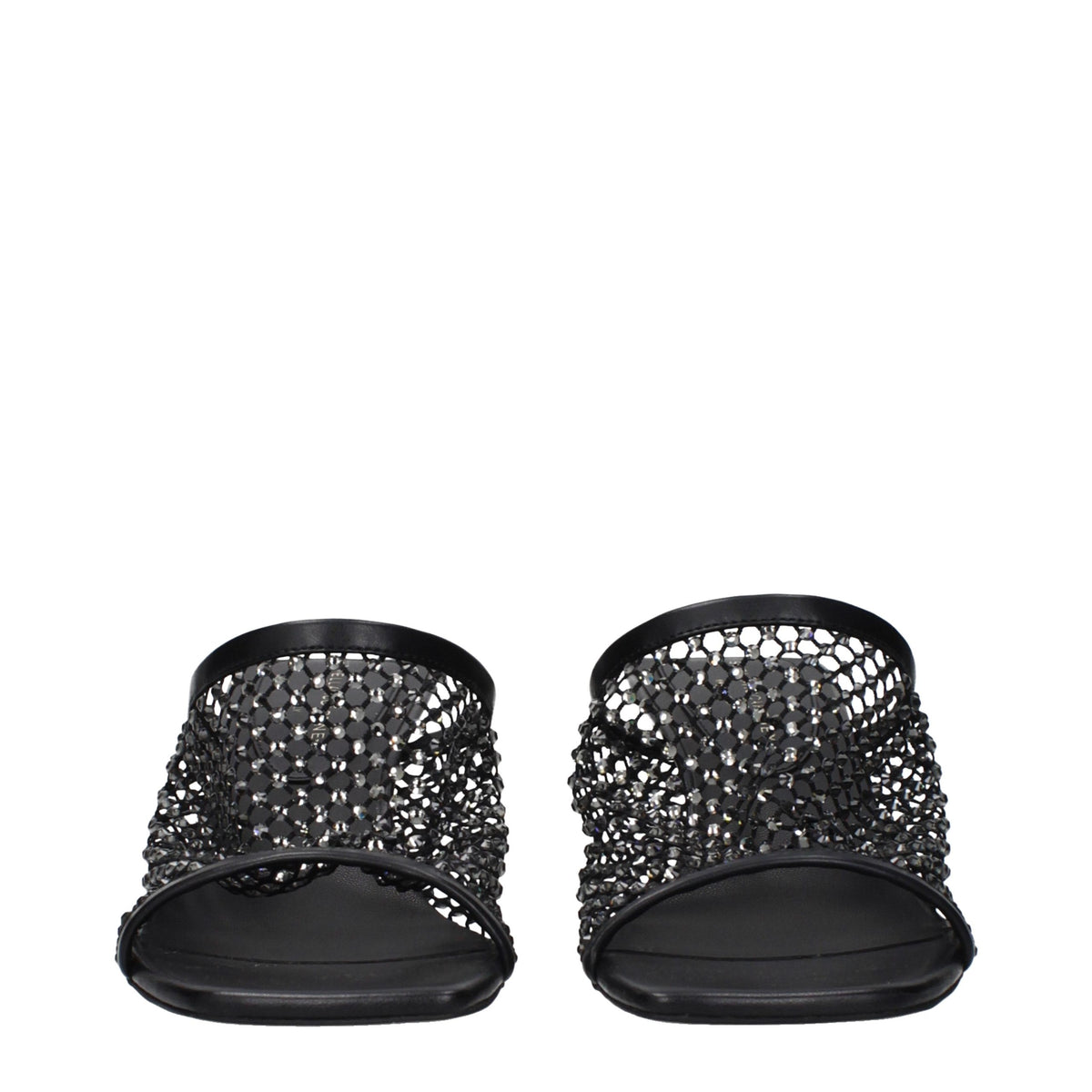 Stella McCartney Sandalen mit Stilettoabsatz aus schwarzem Leder