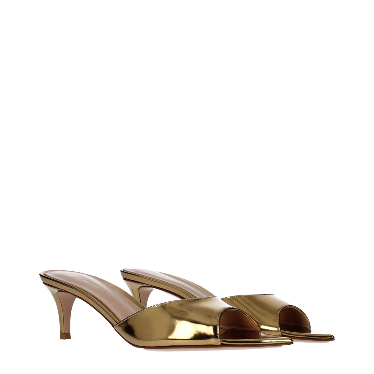 Gianvito Rossi Plateausandalen aus goldenem Leder