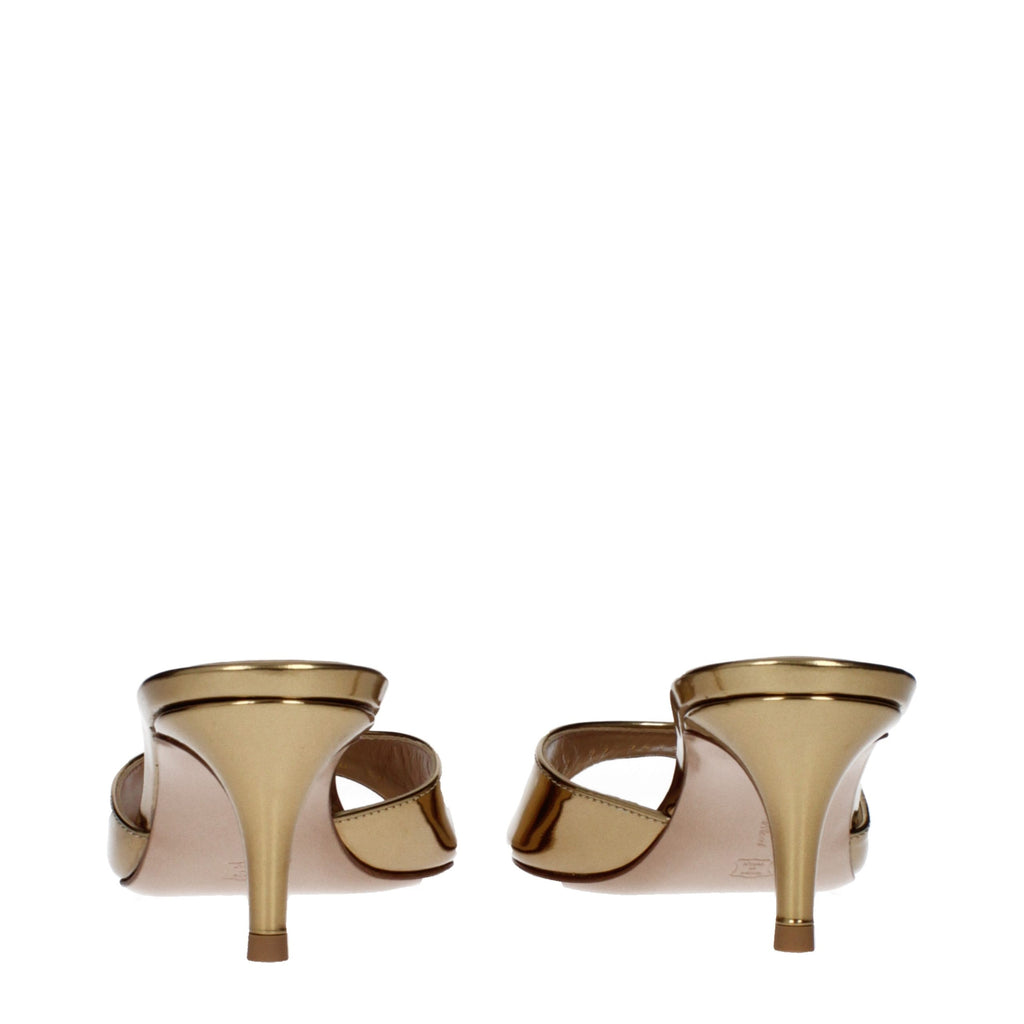 Gianvito Rossi Plateausandalen aus goldenem Leder