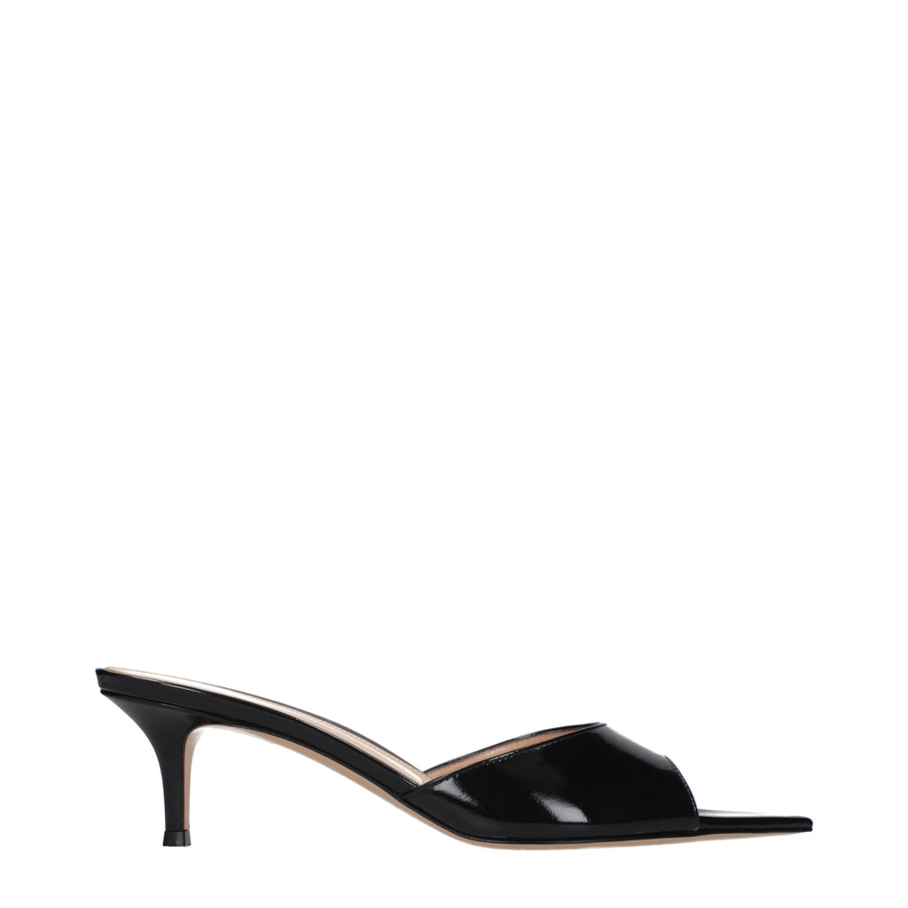 Gianvito Rossi Plateausandalen aus schwarzem Leder