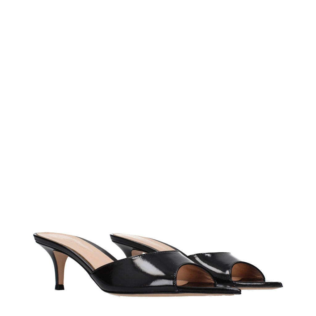 Gianvito Rossi Plateausandalen aus schwarzem Leder