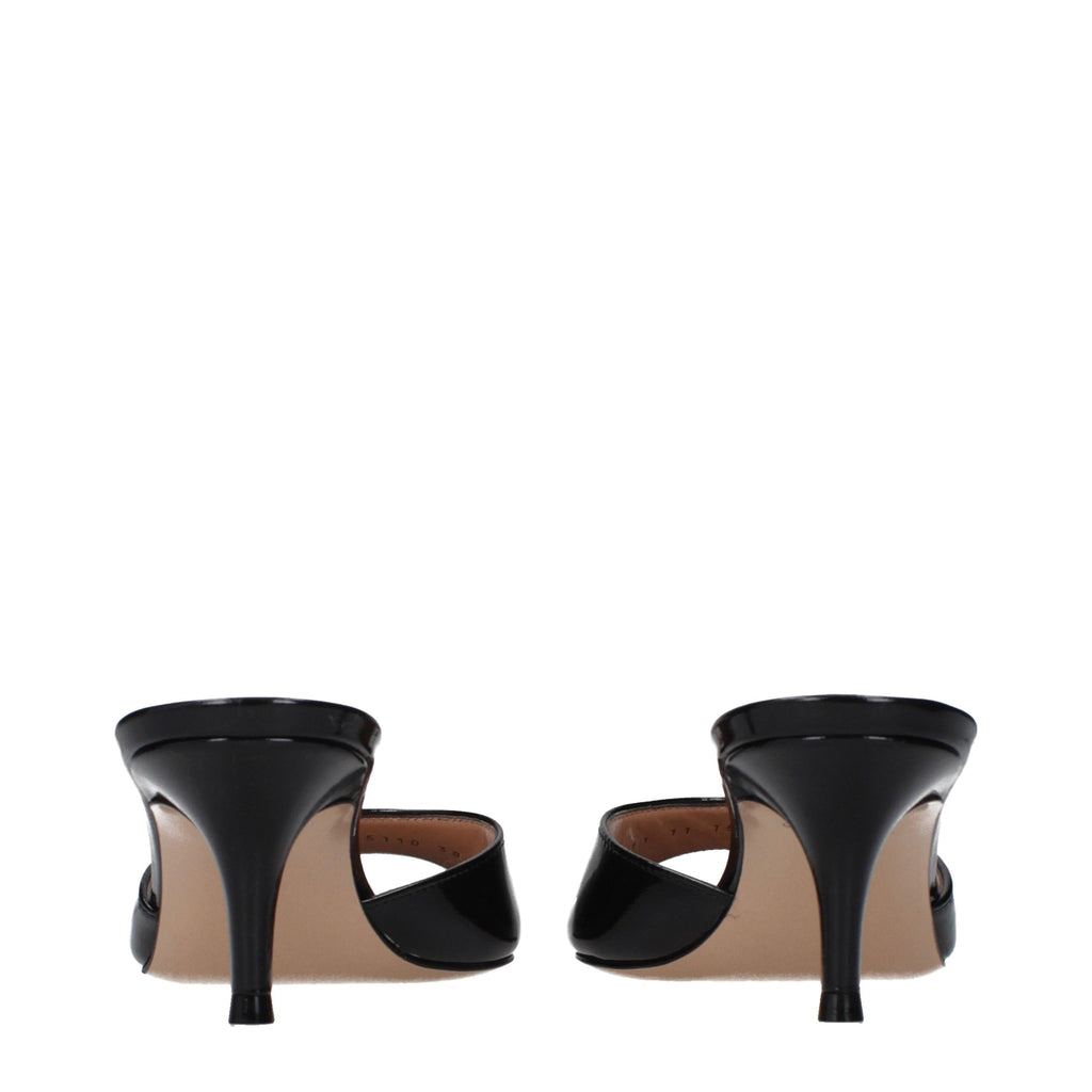 Gianvito Rossi Plateausandalen aus schwarzem Leder