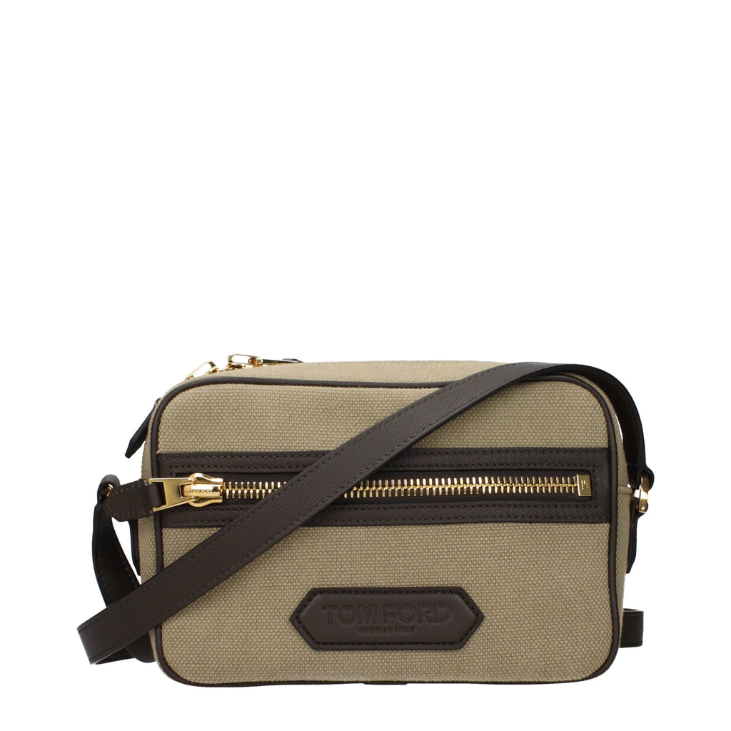 Tom Ford Umhängetasche aus beigem Stoff