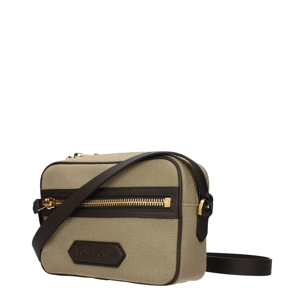 Tom Ford Umhängetasche aus beigem Stoff