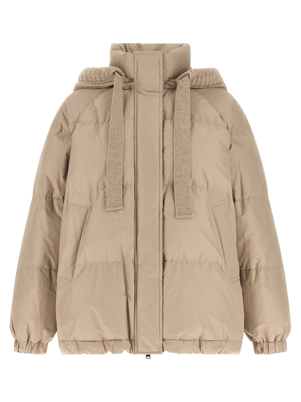 Brunello Cucinelli Beige Baumwolljacke in voller Länge