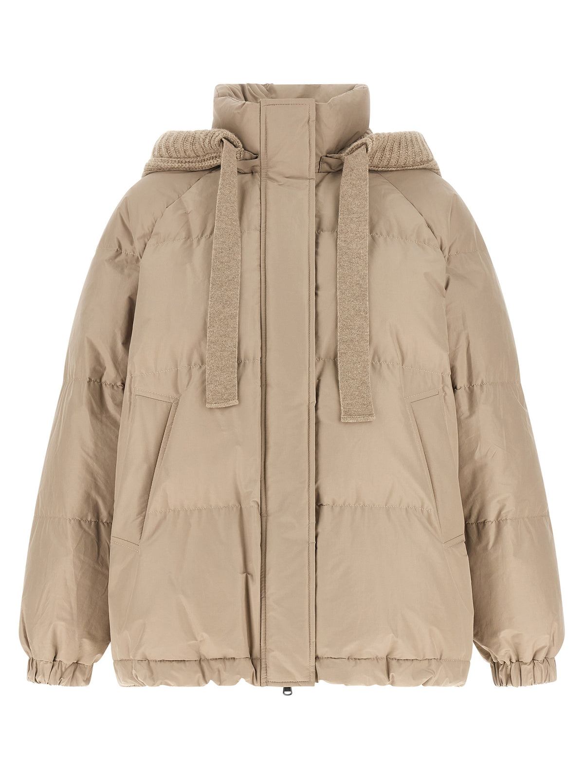 Brunello Cucinelli Beige Baumwolljacke in voller Länge