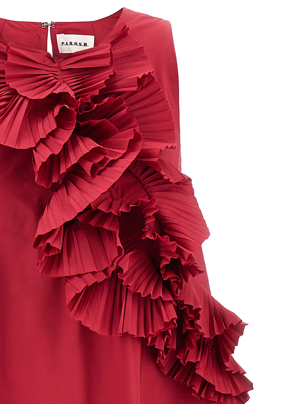 P.A.R.O.S.H. Langes Kleid aus fuchsiafarbenem Polyester