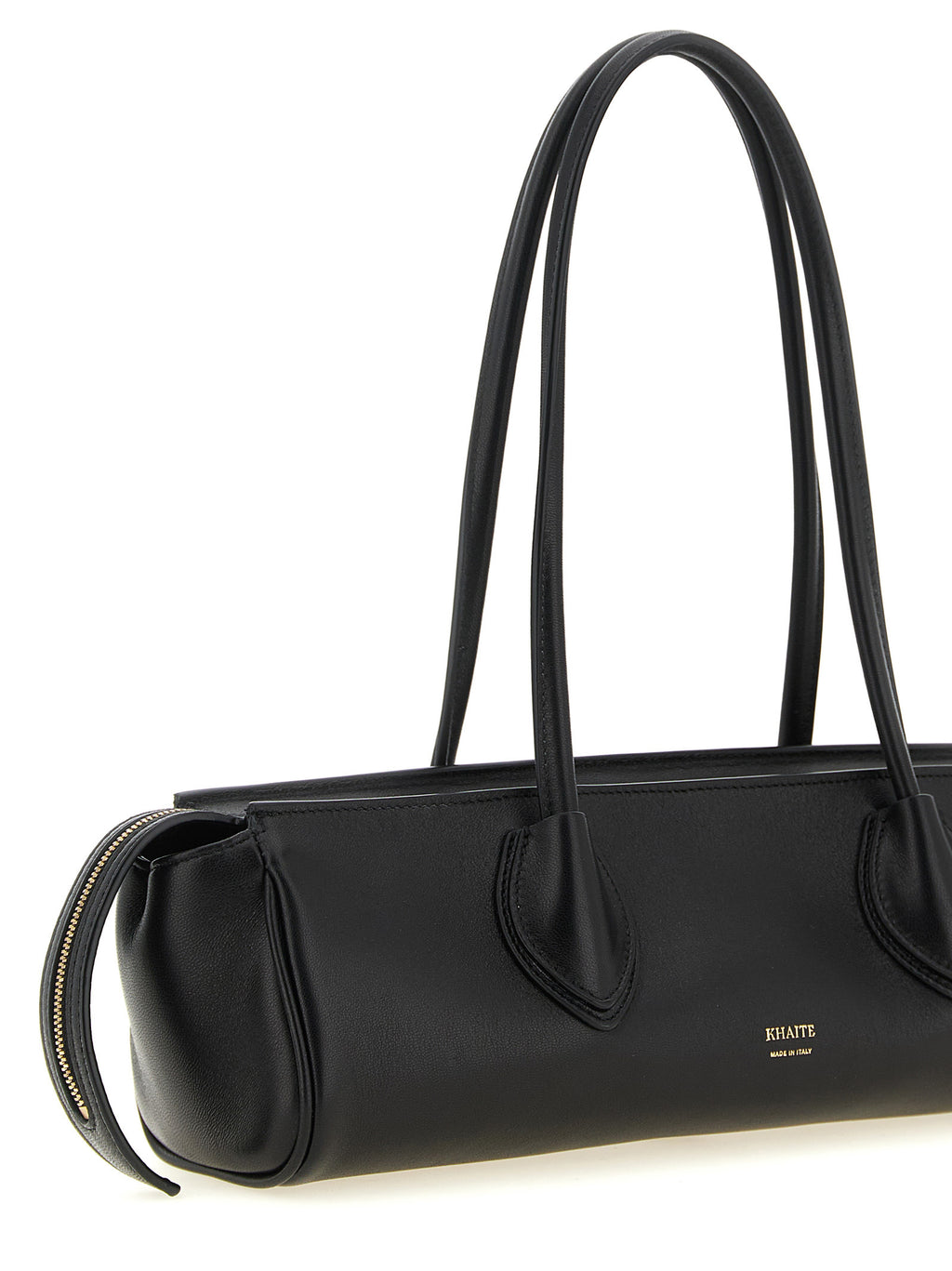 Khaite-Schultertasche aus schwarzem Lammleder