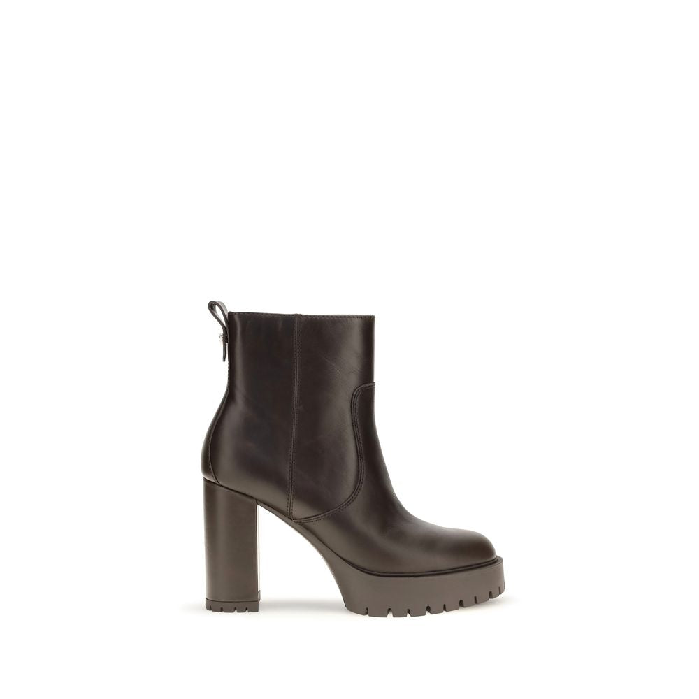 PINKO Stiefeletten aus braunem Bos-Taurus-Kalbsleder