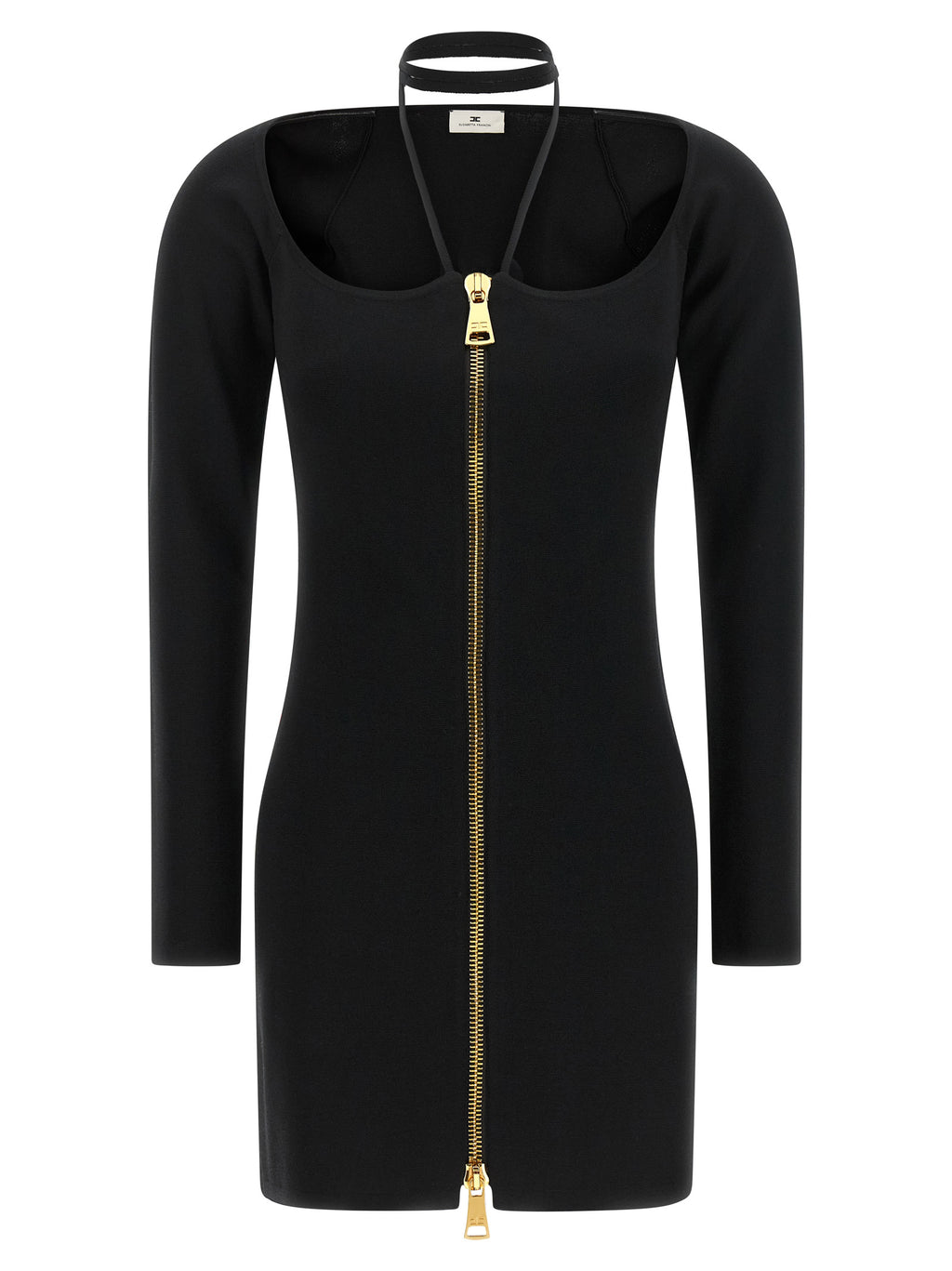 Elisabetta Franchi Black Viscose Short Dress