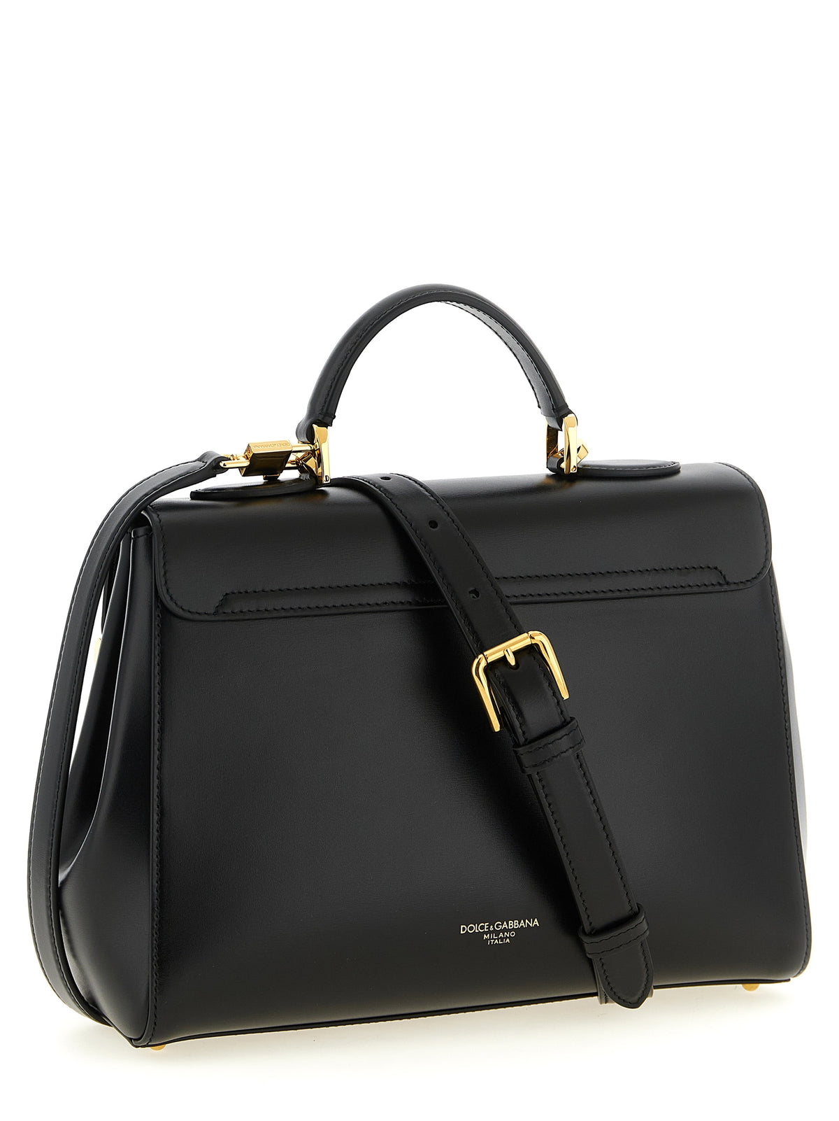 Dolce & Gabbana Handtasche aus schwarzem Lammleder