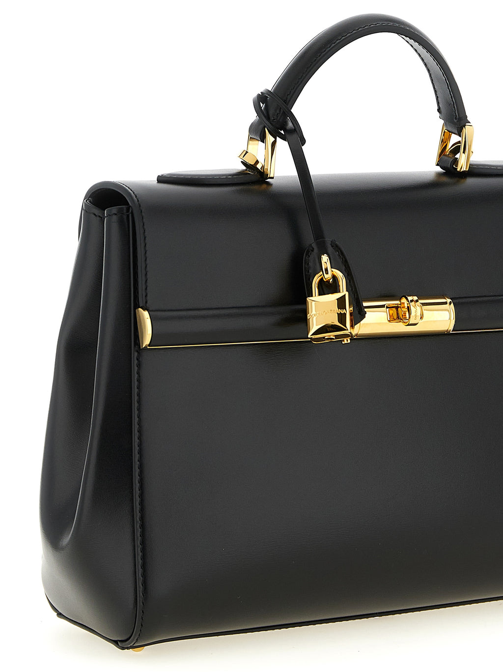 Dolce & Gabbana Handtasche aus schwarzem Lammleder