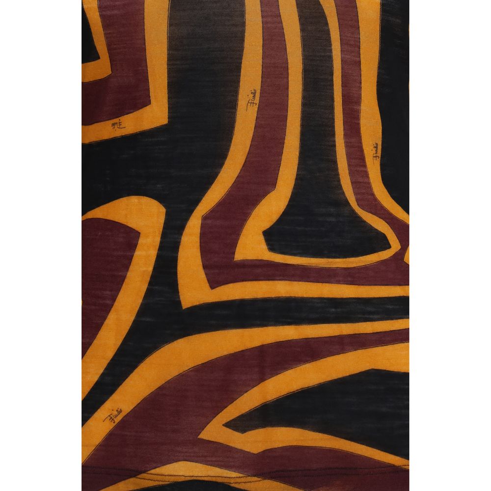 Emilio Pucci Mehrfarbiges Oversize-Hemd aus Wolle mit Widder-Motiv